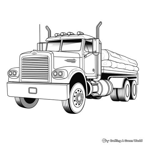 Tractor Trailer Coloring Page