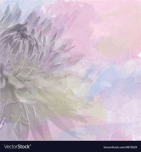 Flower Background On Soft Pastel Color In Blur Vector Image