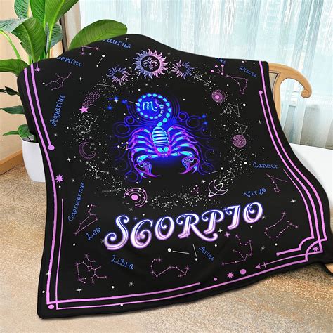 Amazon Busiato Constellation Throw Blanket Personalized Zodiac