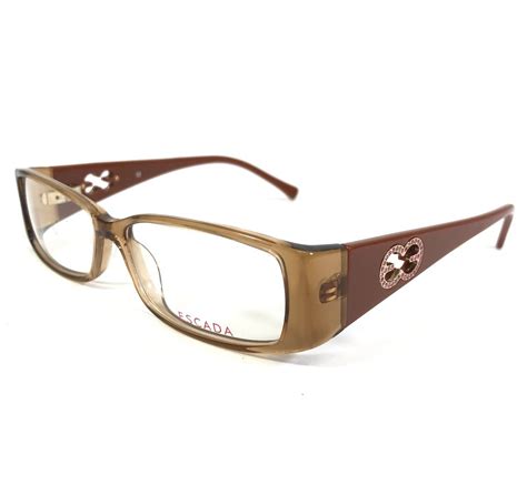 Escada Eyeglasses Frames Ves 119s Col0d67 Brown Rectangular Full Rim 52 14 140 Ebay