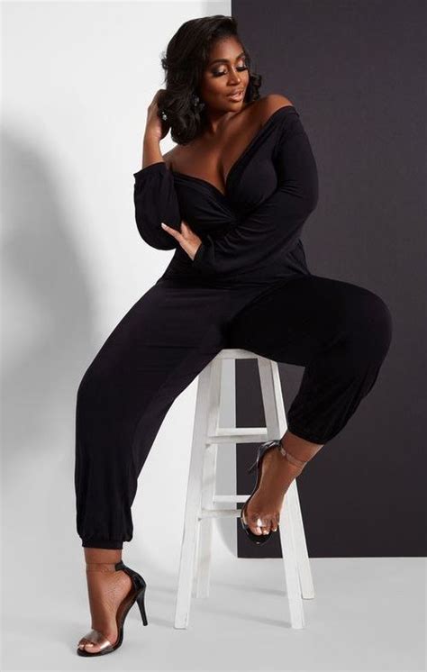 Plus Size Black Jumpsuits For Evening Womens Black Jumpsuit Black