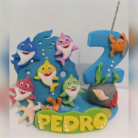 Vela Baby Shark Em Biscuit Elo Produtos Especiais