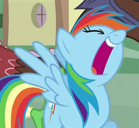 Rainbow Dash Laughing