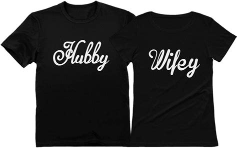 Hubby And Wifey Matching Couple T Shirt His And Hers T For Husband And