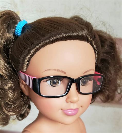 18 Inch Doll Glasses Pink Black White Eyeglasses Etsy