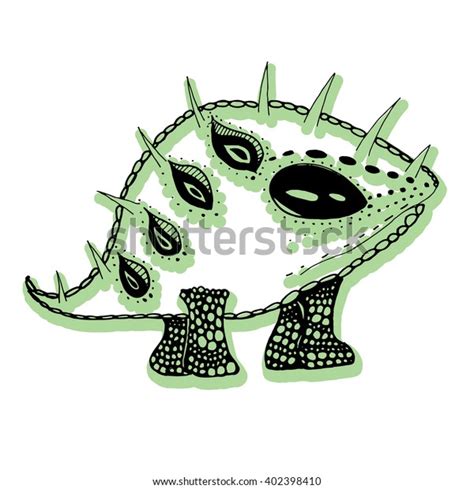 Newcomers Aliens Monsters Mystical Creatures Line Stock Vector Royalty