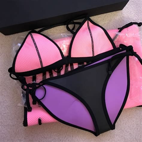 Triangl Swimwear Swim Triangl Black Pink Neon Crush Bikini M Poshmark