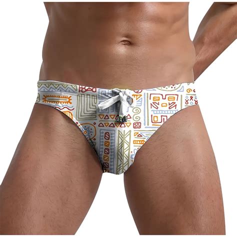 Jamicy Bathing Suit For Men 2025 New Summer Wear Mens Stripe Swim Briefs Retro Swimwear Bikini