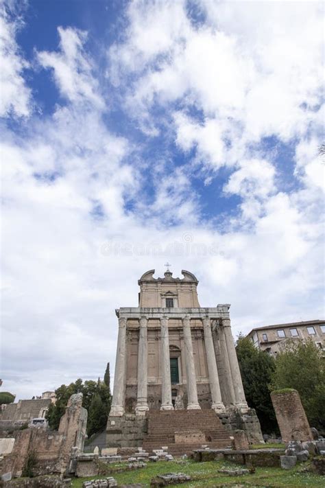 The Temple of Antoninus and Faustina is a Temple of Ancient Rome Stock ...