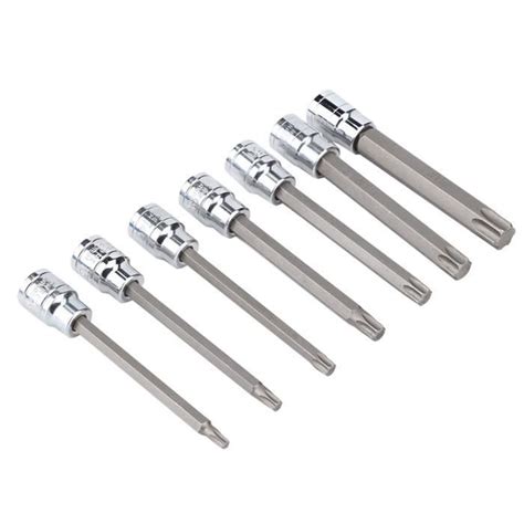 7Pcs 3 8inch Drive Extra Long Torx Star Bit Set De Douilles XIO