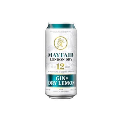 Mayfair London Dry Gin Dry Lemon 440mlx24