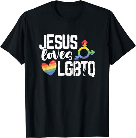 Jesus Loves Lgbtq Gay Proud T Shirt Amazon Co Uk Fashion