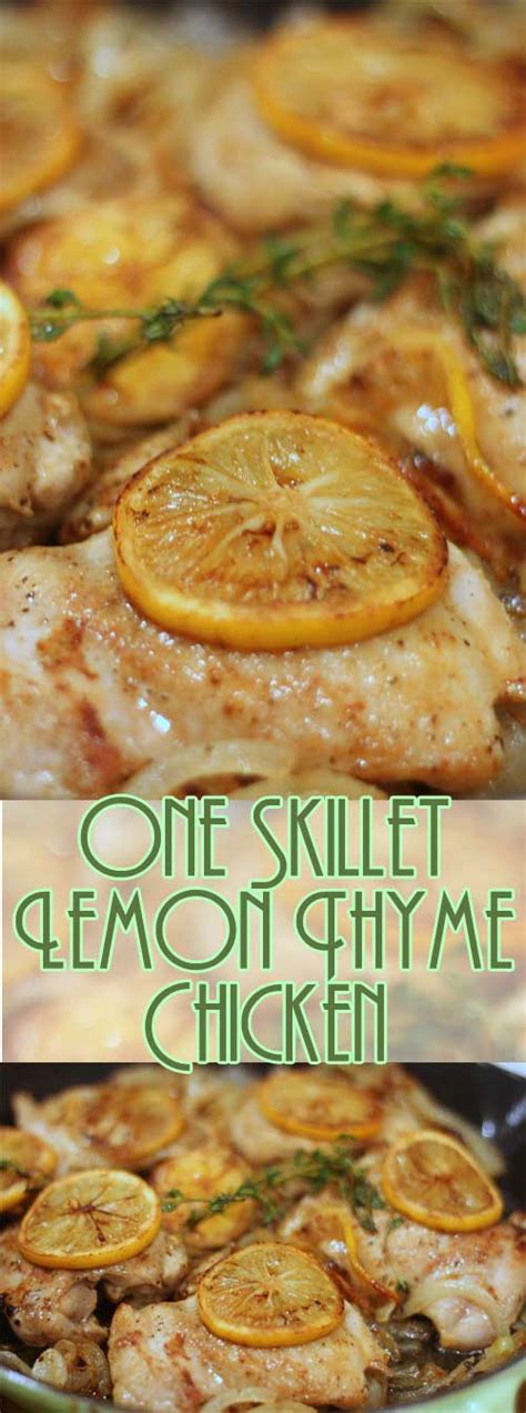 One Skillet Lemon Thyme Chicken Recipe - Flavorite