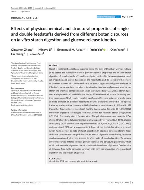 PDF Effects Of Physicochemical And Structural Properties Of Single