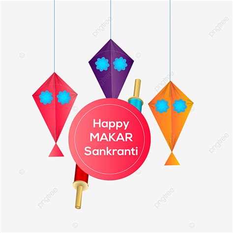 Feliz Makar Sankranti PNG Cometas De Colores Makar Sankranti Volar