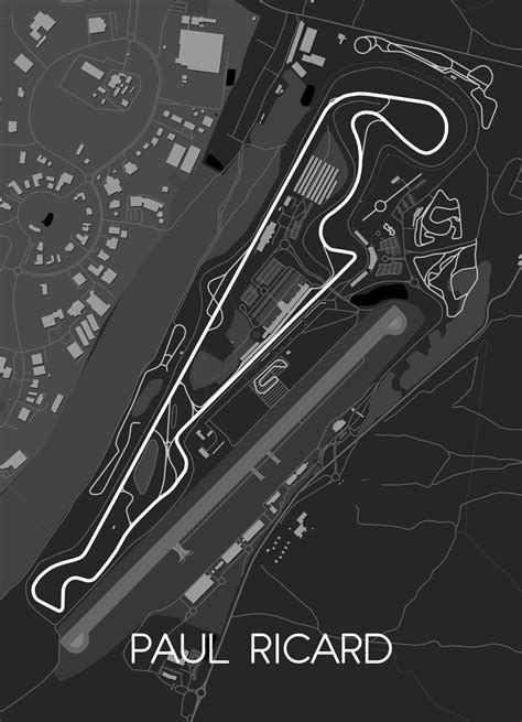 Illustration Artistiques Circuit Paul Ricard Track Map Europosters