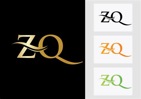 Initial Monogram Letter Zq Logo Design Zq Logotype Template