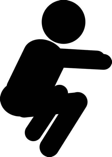 Squat Silhouette Transparent Background Png Mart