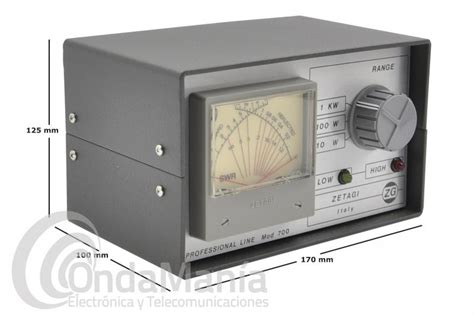 MEDIDOR DE ROE Y POTENCIA DE AGUJAS CRUZADAS ZETAGI 700 DE 2 A 500 MHZ