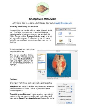 Fillable Online Vanat Cvm Umn Sheepbrain Atlas Quiz Fax Email Print