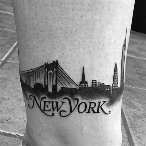 60 New York Skyline Tattoo Designs For Men Big Apple Ink Ideas