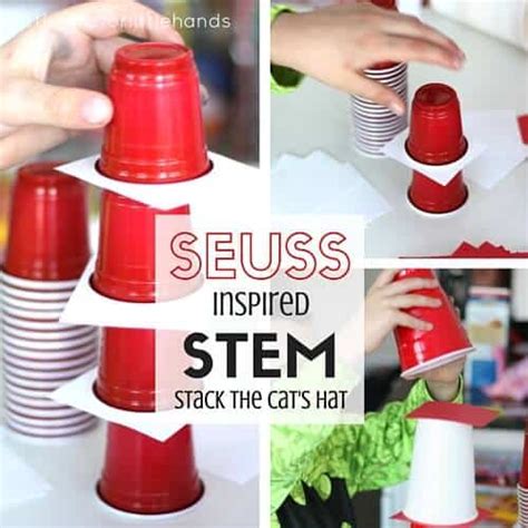 Dr Seuss Stem Challenge Stacking Cups Tower Cats Hat