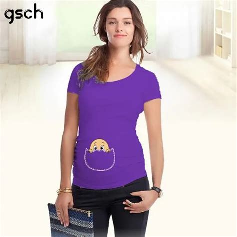 Gsch Funny Pregnant T Shirt S Sleeve Maternity Clothes Pregnant Women T