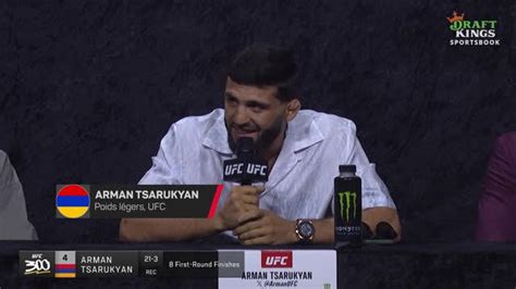 Ufc 300 Tsarukyan “jai Hâte De Le Battre Je Vais Me Battre Pour