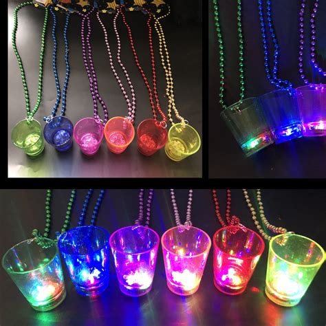 Flashing Shot Glasses New Years Light Up Necklaces Party Favors Happy Nye Eve Flashing Led 2020