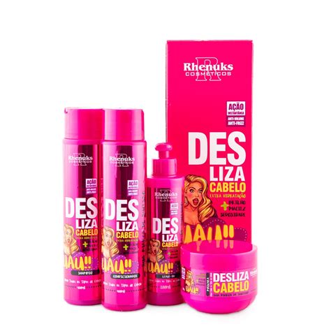 Kit Capilar Desliza Cabelo Itens Rhenuks Amanda Cosmetics