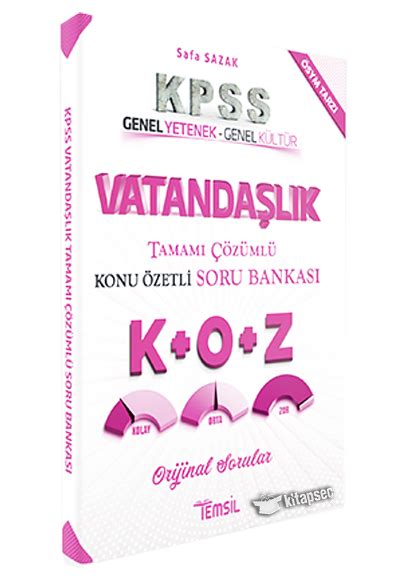 Kpss Vatanda L K Tamam Z Ml Konu Zetli Soru Bankas Temsil Kitap