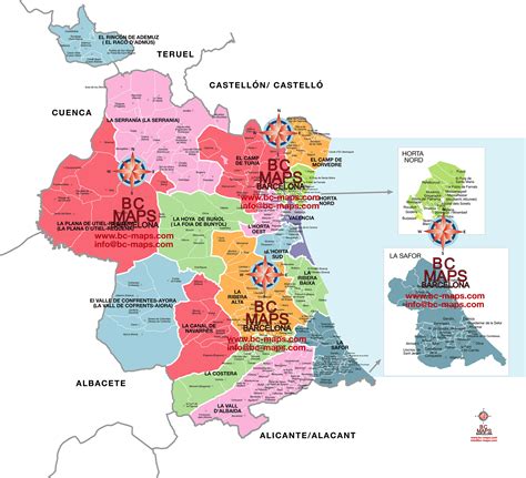 Municipios Valencia Provincia Mapas Vectoriales Eps Illustrator