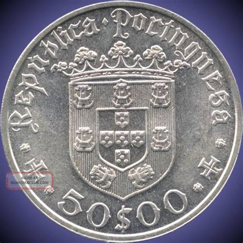 1968 Portugal 50 Escudos Silver Coin 18 Grams 650 Silver No Tax