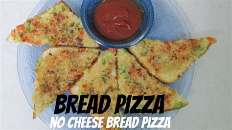 Bread Pizza Without Cheese Bread Pizza Recipe No Cheese Pizza