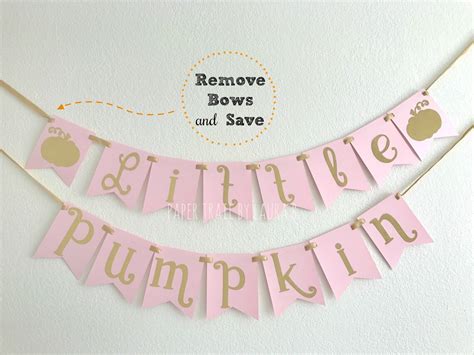 Little Pumpkin Banner 1st Birthday Party Decor Pink And Etsy