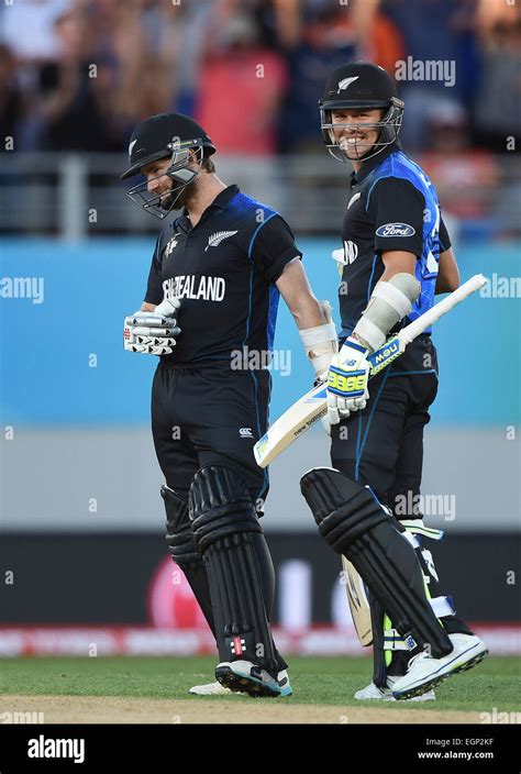 Eden Park Auckland New Zealand 28th Feb 2015 Kane Williamson And