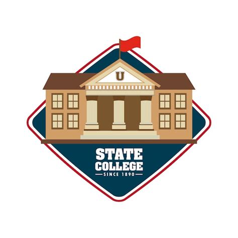 premium vector state college concept icon