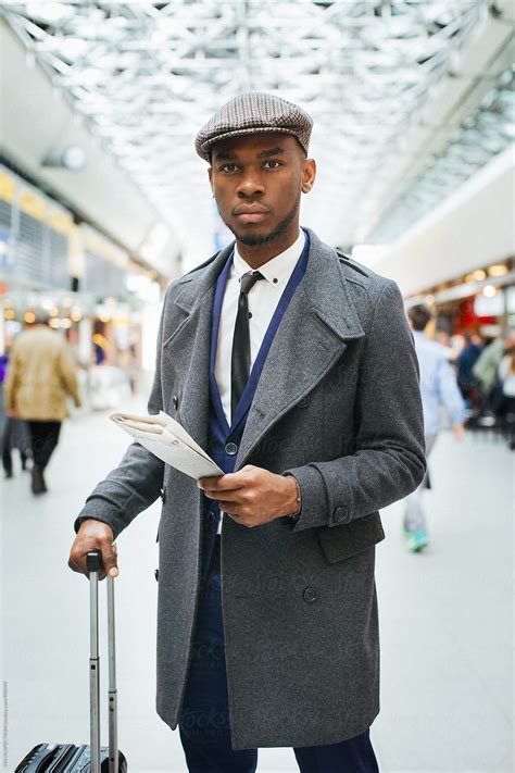 "Portrait Of Black Businessman In Bright Airport" by Stocksy ...