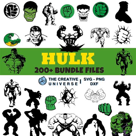 Hulk Svg Bundle Cricut Silhouette Png Dxf Etsy Uk