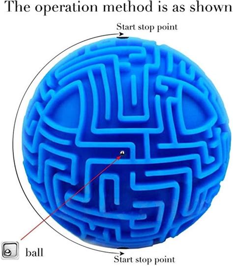 Topways® Maze Ball Toy Mini 3d Magic Maze Ball Marble Bead Labyrinth