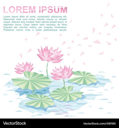 Low Poly Lotus Royalty Free Vector Image Vectorstock