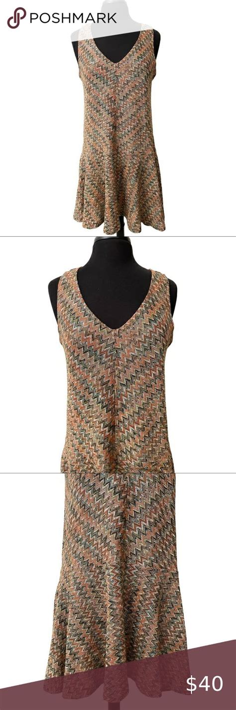 Maeve Westwater Chevron Knit Dress Sz Mp Knit Dress Clothes Design