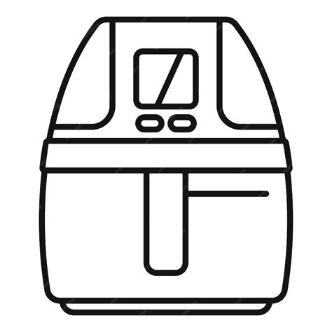 Premium Vector Modern Deep Fryer With Digital Display For Frying Food