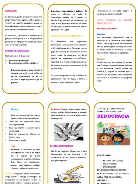 Triptico Pdf Democracia Ideologías Políticas