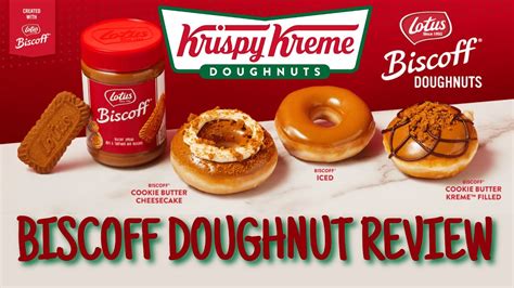 Biscoff Flavored Krispy Kreme Doughnuts Review Food Review Youtube