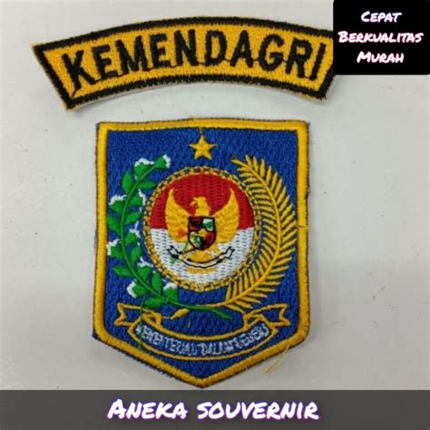 Jual Emblem Logo Patch Bordir Kemendagri Lokasi Set Shopee Indonesia