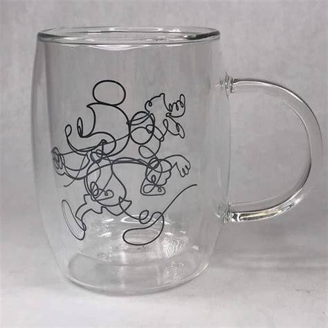 Joyjolt Dining Joyjolt Disney Mickey Mouse Pluto Double Wall Glass