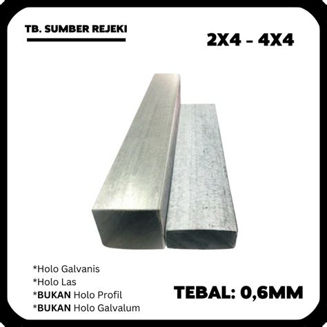 Jual Besi Holo Holow Hollow Galvanis X X Tebal Mm Mm Mtr