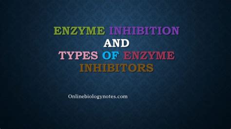 Enzyme Inhibition And Types Of Enzyme Inhibitors Online Biology Notes