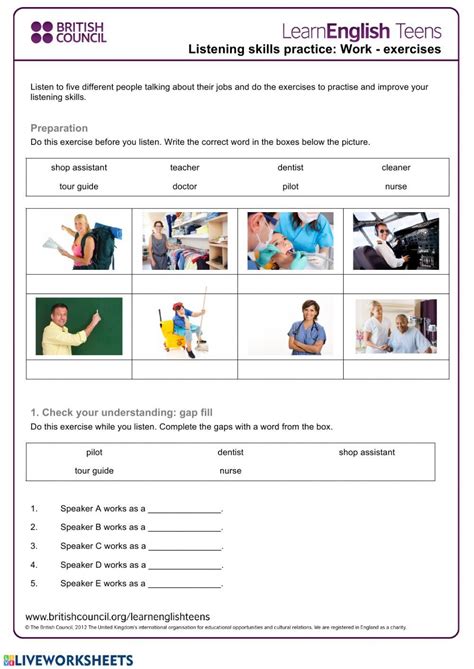 A2 Listening Skills Practice Work Online Exercise For Live Worksheets